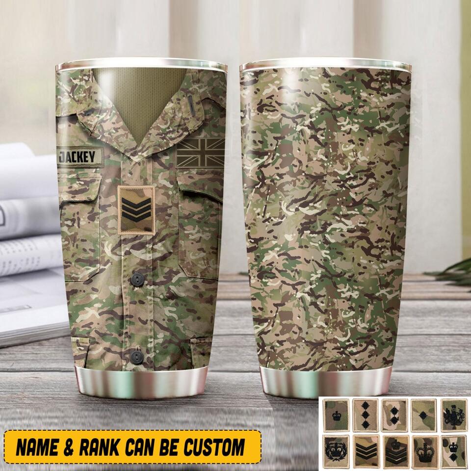 Personalized British Soldier Tumbler Printed 22JUL-HQ13