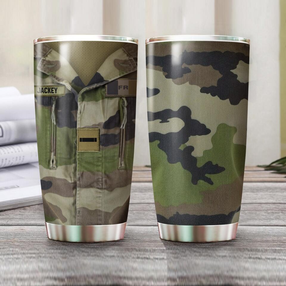 Personalized French Soldier Tumbler Printed 22JUL-HQ13