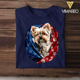 Personalized Dog Us Flag Tshirt Printed NQVQ1406