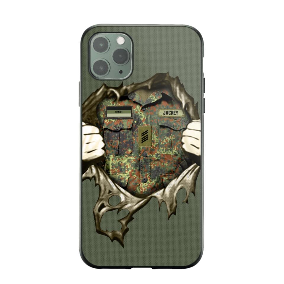 Personalized German Veterans/Soldier Phone Case Printed 22JUL-HQ14