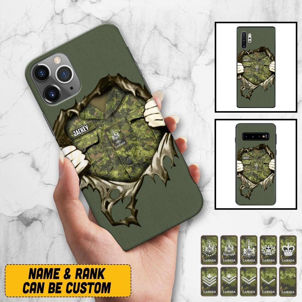 Personalized Canadian Veterans/Soldier Phone Case Printed 22JUL-HQ14