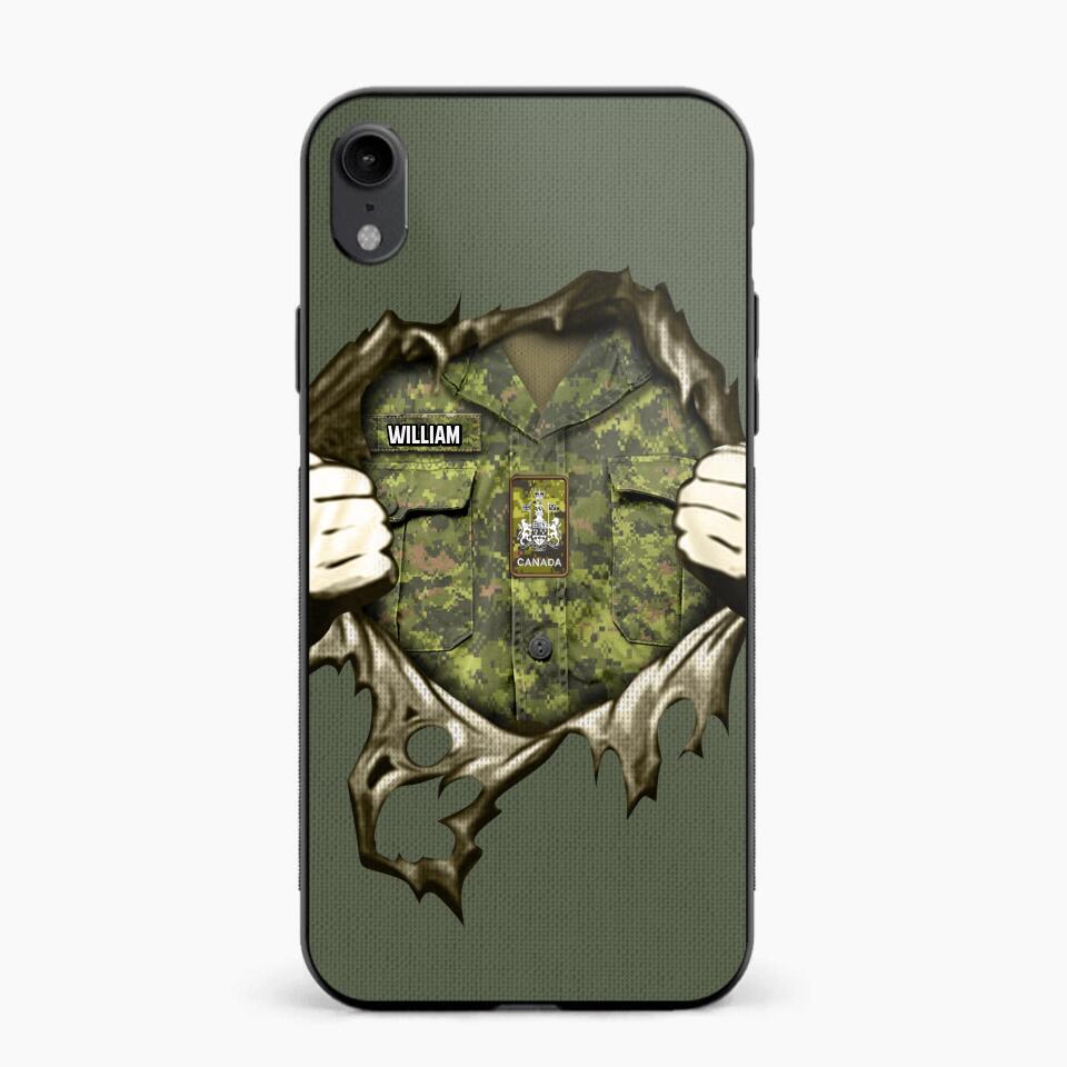 Personalized Canadian Veterans/Soldier Phone Case Printed 22JUL-HQ14