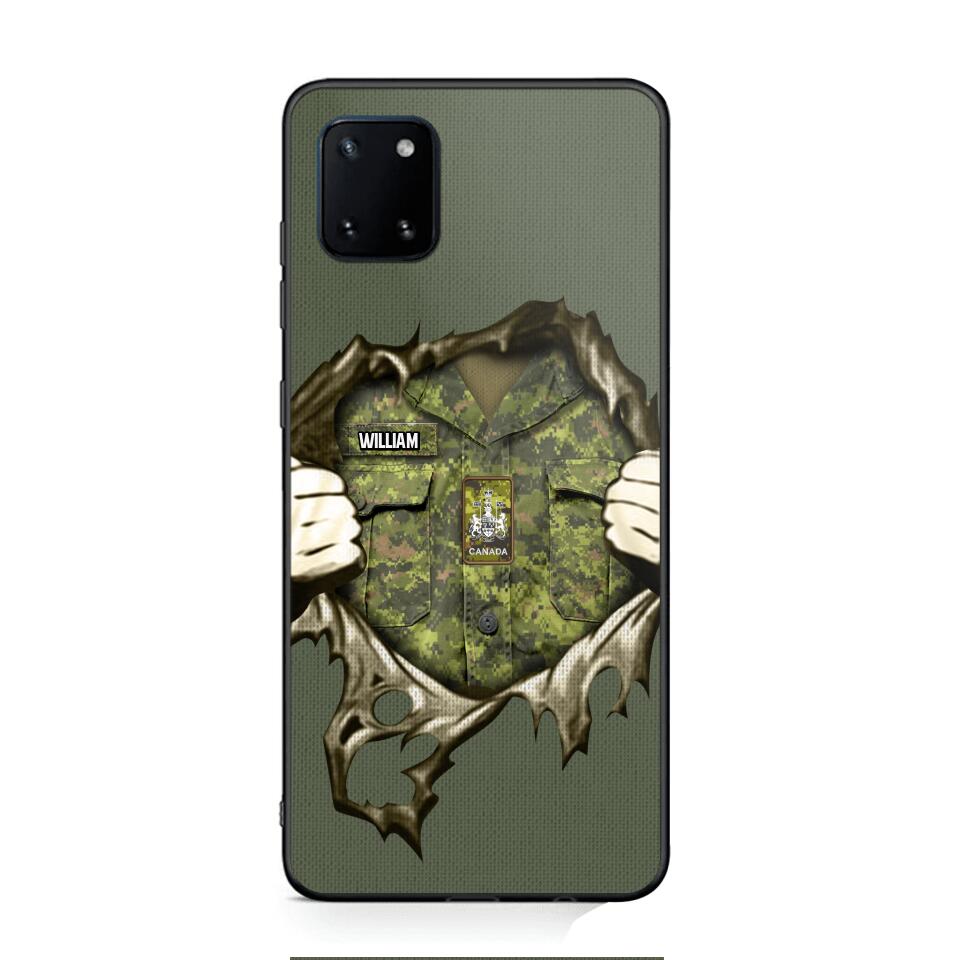 Personalized Canadian Veterans/Soldier Phone Case Printed 22JUL-HQ14