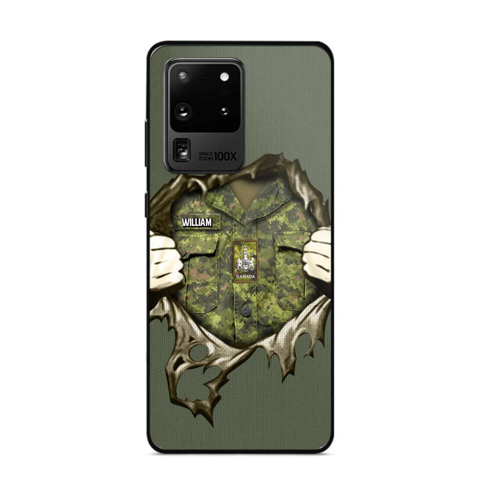 Personalized Canadian Veterans/Soldier Phone Case Printed 22JUL-HQ14