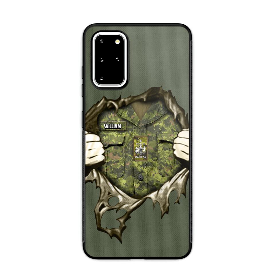 Personalized Canadian Veterans/Soldier Phone Case Printed 22JUL-HQ14