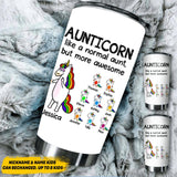 Personalized Aunticorn Kid Tumbler Printed 22JUL-HY13