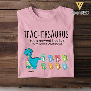 Personalized Teachersaurus Tshirt Printed 22JUL-HC15