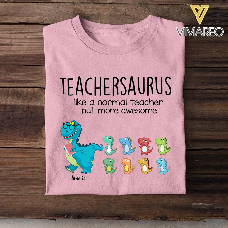 Personalized Teachersaurus Tshirt Printed 22JUL-HC15