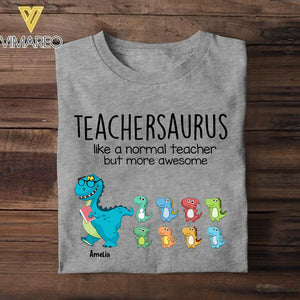 Personalized Teachersaurus Tshirt Printed 22JUL-HC15