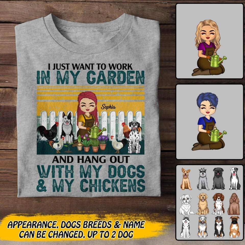 Personalized I Just Want To Work In My Garden Tshirt Printed NQĐT1506