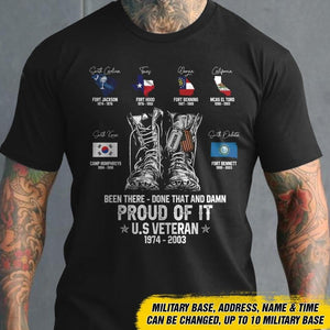 Personalized Been There - Done That And Damn Proud Of It US Veteran Tshirt Printed QTDT1506