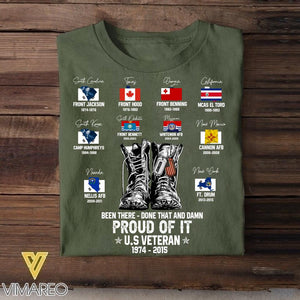 Personalized Been There - Done That And Damn Proud Of It US Veteran Tshirt Printed QTDT1506