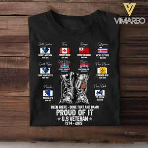 Personalized Been There - Done That And Damn Proud Of It US Veteran Tshirt Printed QTDT1506