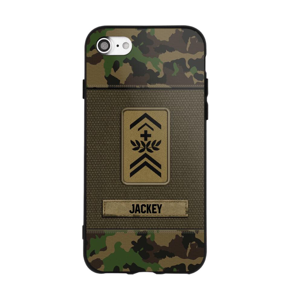 Personalized Swiss Soldier/Veterans Phone Case Printed 22JUL-DT16