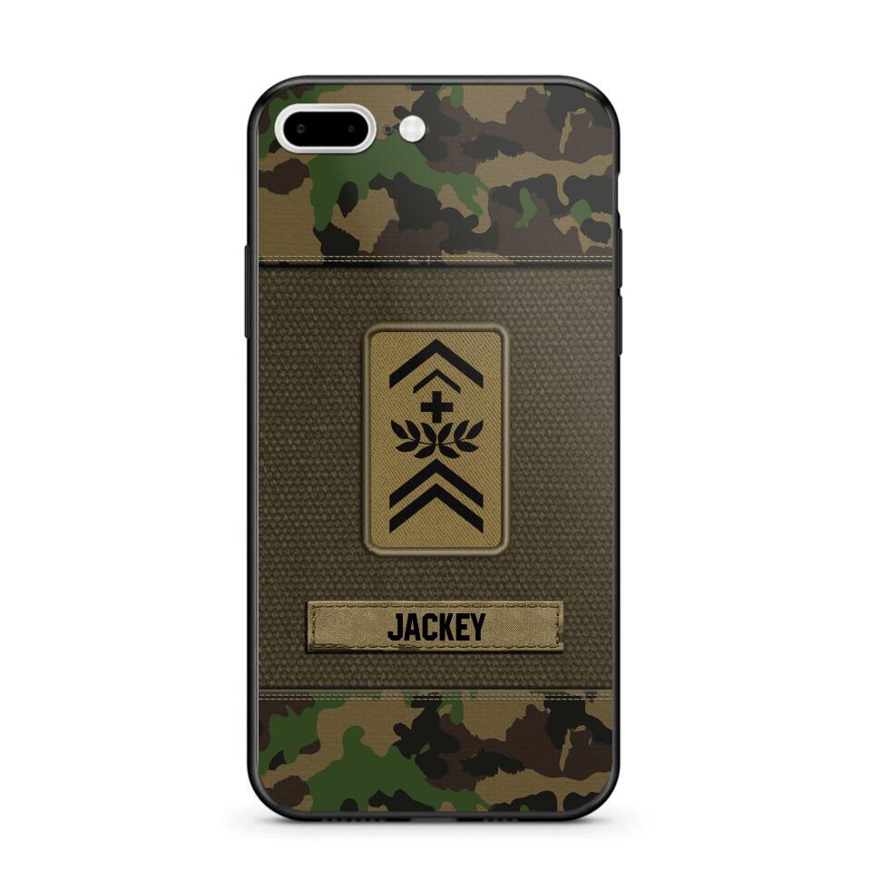 Personalized Swiss Soldier/Veterans Phone Case Printed 22JUL-DT16