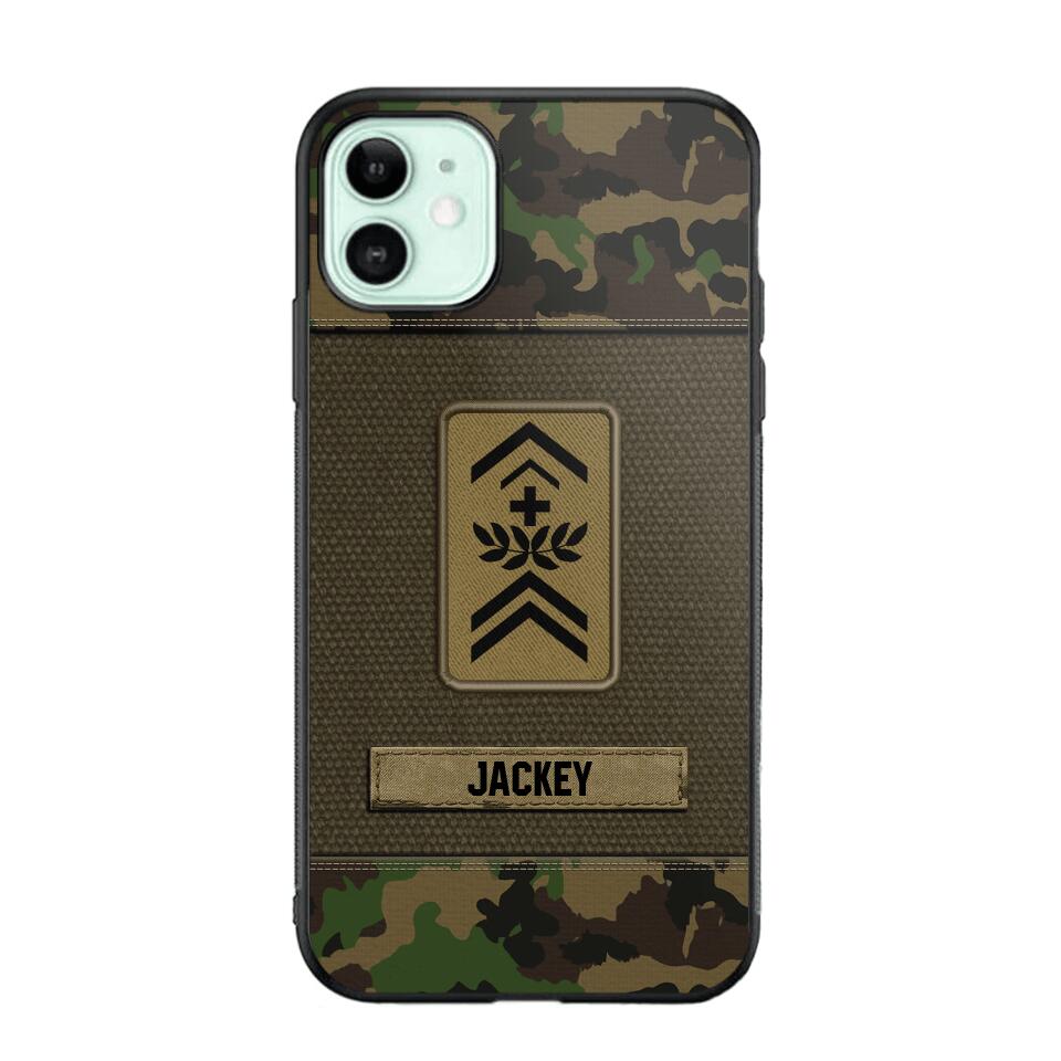 Personalized Swiss Soldier/Veterans Phone Case Printed 22JUL-DT16