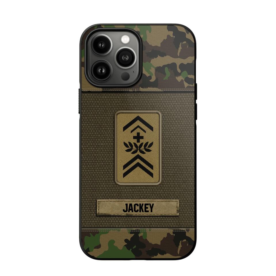 Personalized Swiss Soldier/Veterans Phone Case Printed 22JUL-DT16