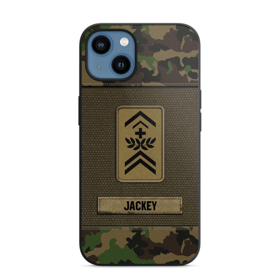 Personalized Swiss Soldier/Veterans Phone Case Printed 22JUL-DT16