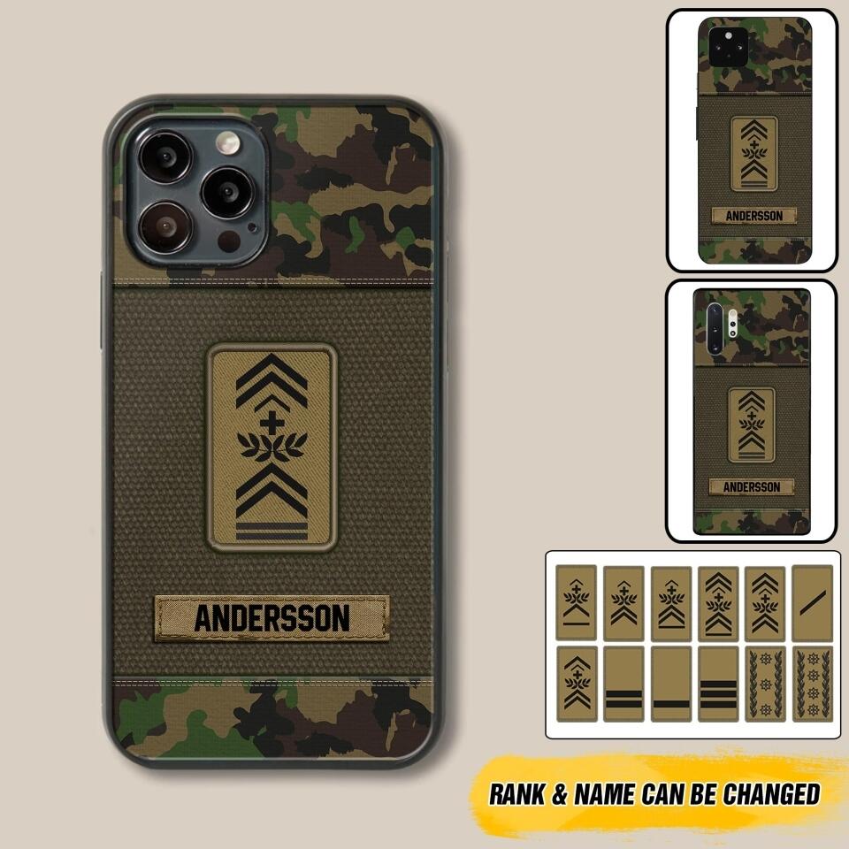 Personalized Swiss Soldier/Veterans Phone Case Printed 22JUL-DT16