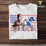 Personalized Three Horse Us Flag Tshirt Printed NQVQ1606