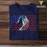 Personalized Horse US Flag Tshirt Printed NQVQ1606