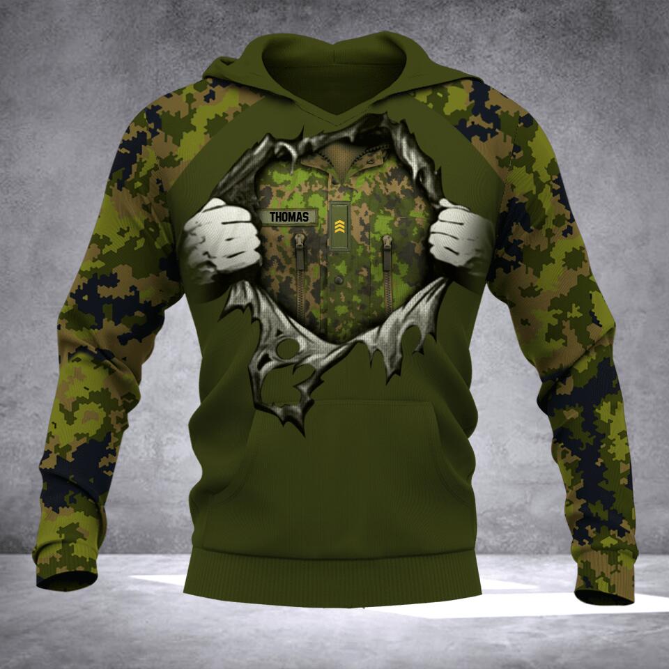 Personalized Finland Soldier Name & Ranks Hoodie 16
