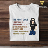 Personalized The Aunt Code Tshirt Printed Gift Iead For Aunt NQHC1706