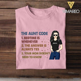 Personalized The Aunt Code Tshirt Printed Gift Iead For Aunt NQHC1706