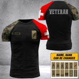 Personalized Swiss Veteran/ Solider Tshirt 3D Printed QTDT1706