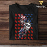 Personalized Skull Us Flag Tshirt Printed NQHY1706