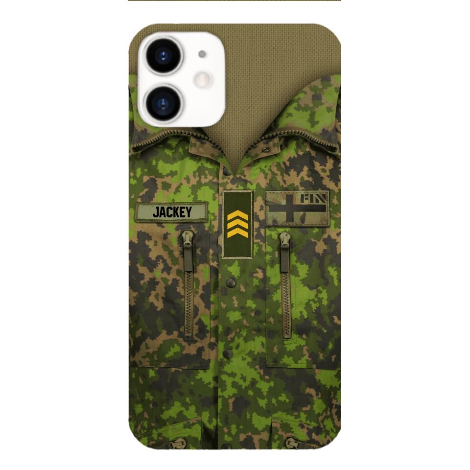 Personalized Finnish Army Camo Phone Case Printed 22MAR-HQ30