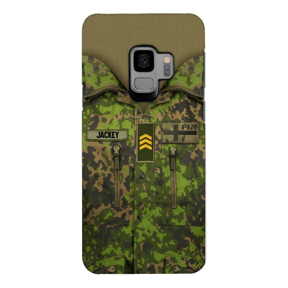 Personalized Finnish Army Camo Phone Case Printed 22MAR-HQ30