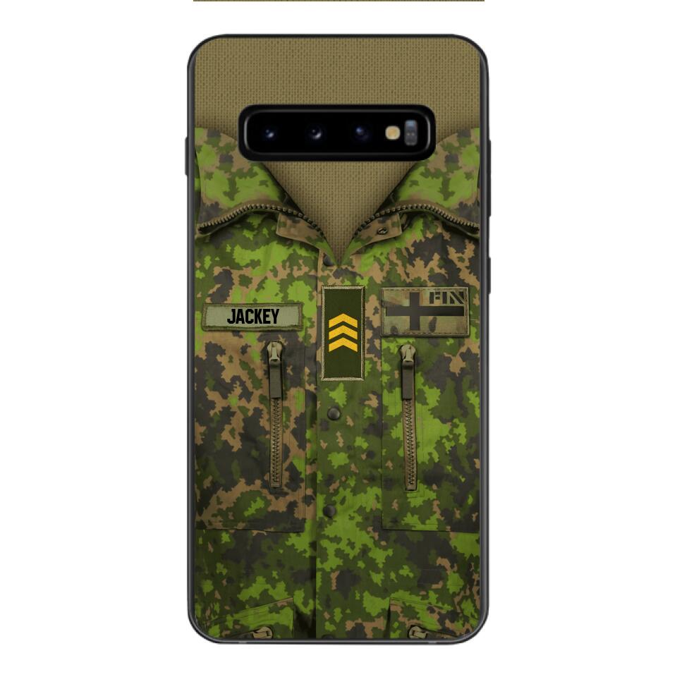 Personalized Finnish Army Camo Phone Case Printed 22MAR-HQ30