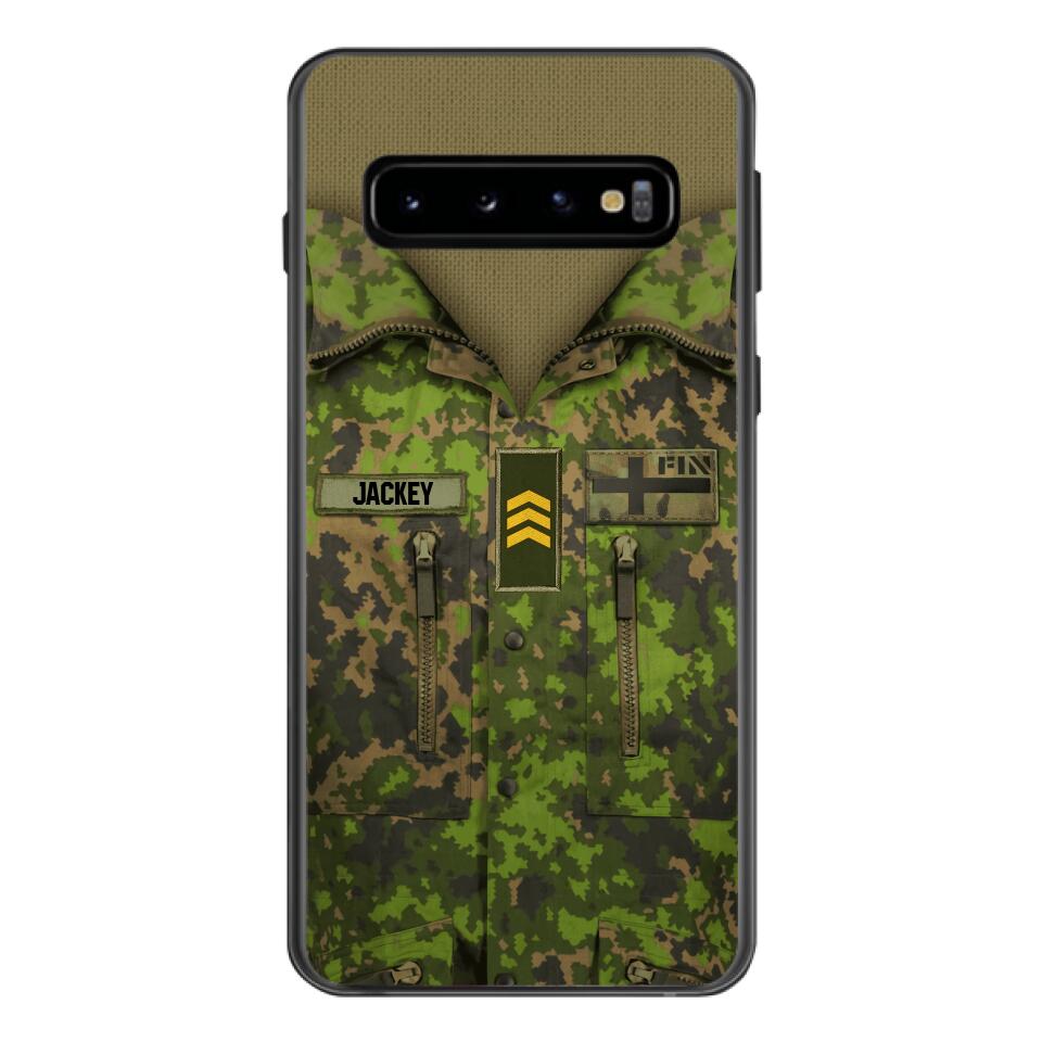 Personalized Finnish Army Camo Phone Case Printed 22MAR-HQ30