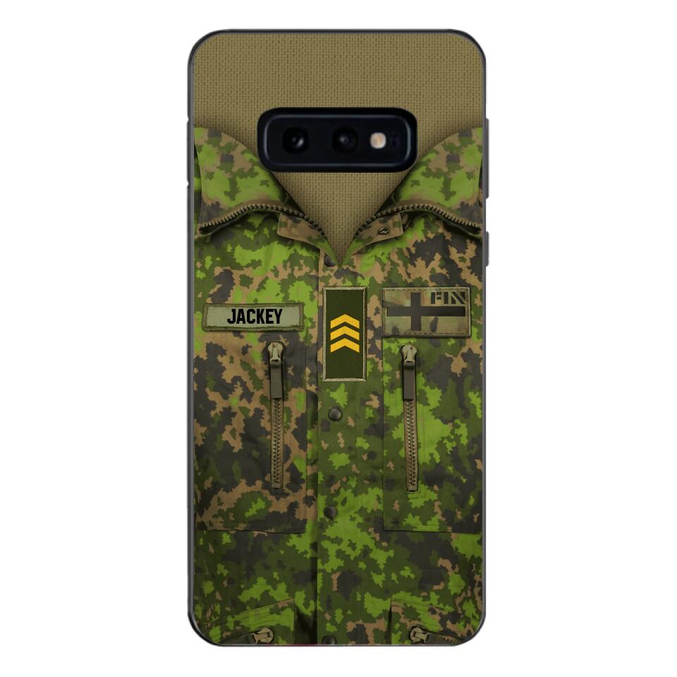 Personalized Finnish Army Camo Phone Case Printed 22MAR-HQ30
