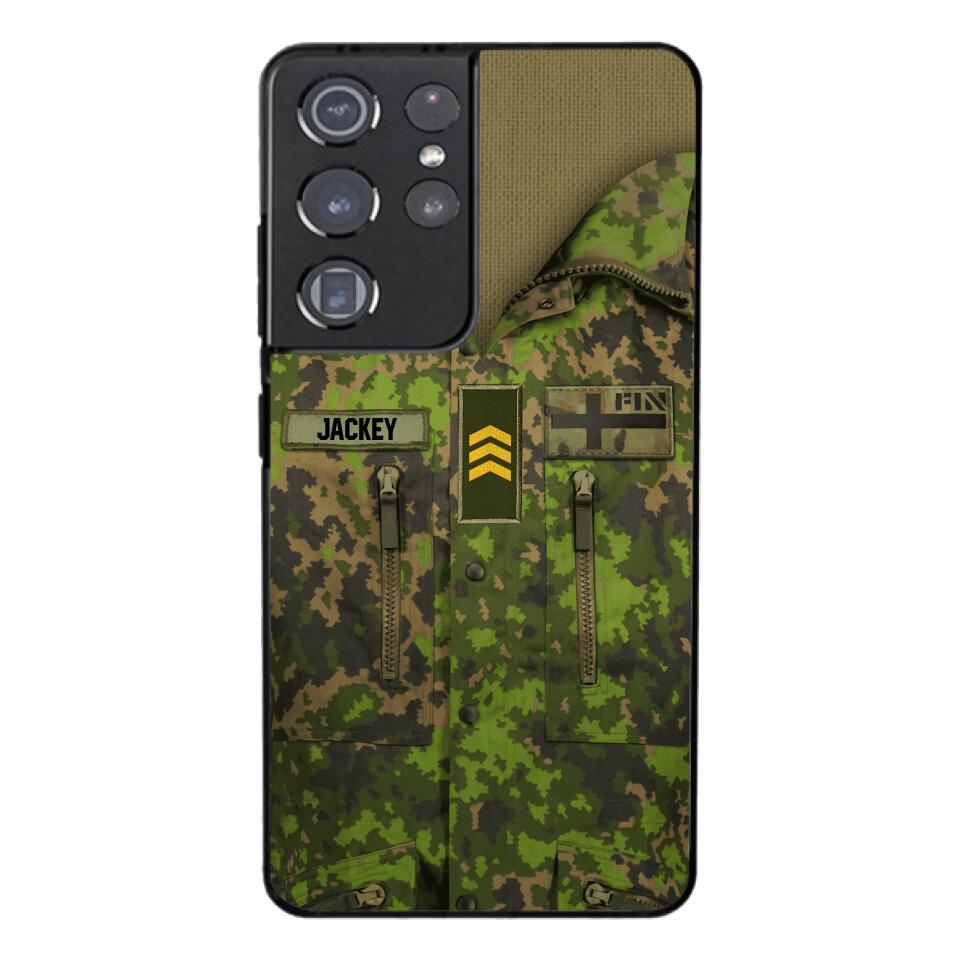 Personalized Finnish Army Camo Phone Case Printed 22MAR-HQ30