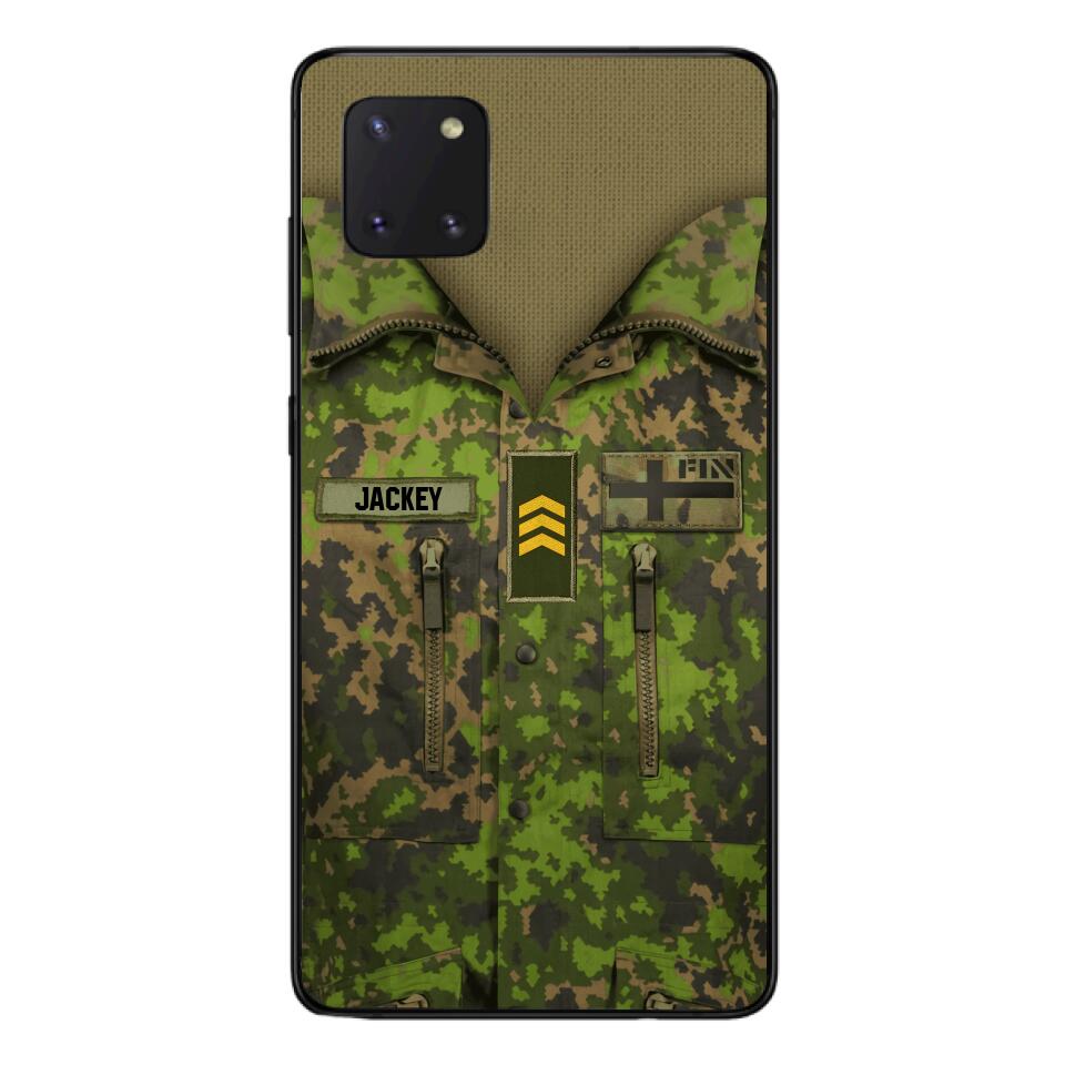 Personalized Finnish Army Camo Phone Case Printed 22MAR-HQ30