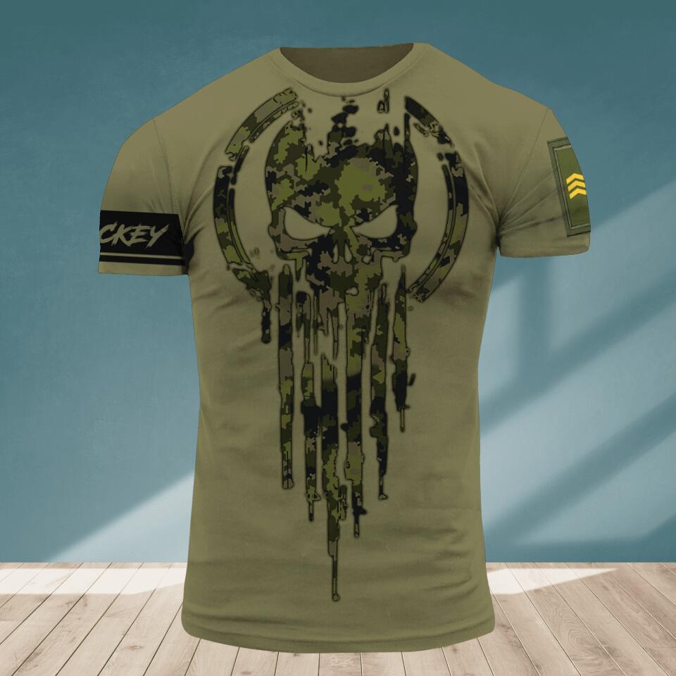 Personalized Finnish Veteran/ Solider Honor The Fallen Tshirt 3D Printed QTDT1806