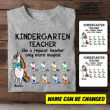 Personalized Kindergarten Teacher Tshirt Printed 22JUL-HC18
