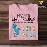 Personalized Mess With Unclesaurus And You'll Get Jurasskicked Tshirt Printed NQDT1806