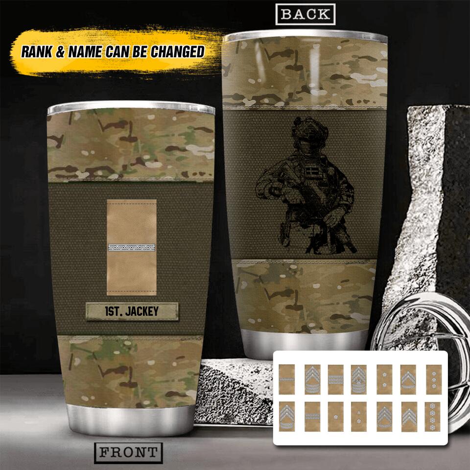 Personalized Danish Soldier Tumbler Printed 22JUL-HY18