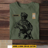Personalized Danish Soldier/Veterans Tshirt Printed 22JUL-HQ18