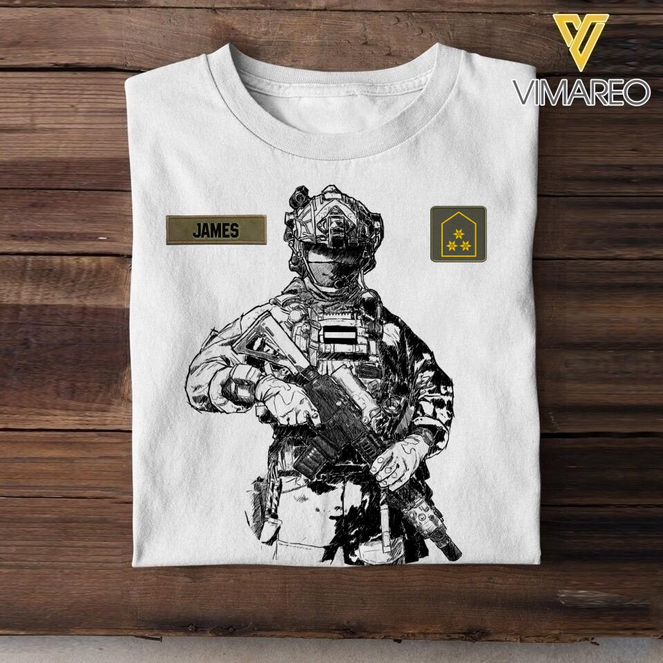 Personalized Austrian Soldier/Veterans Tshirt Printed 22JUL-HQ18