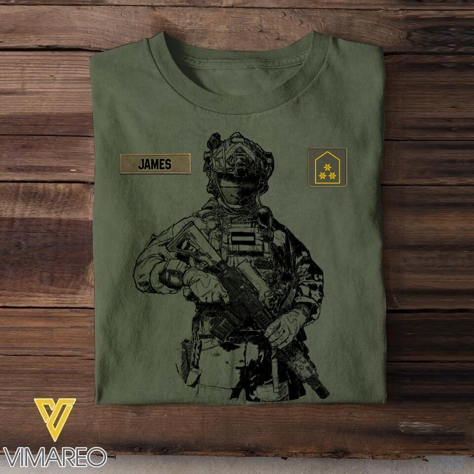 Personalized Austrian Soldier/Veterans Tshirt Printed 22JUL-HQ18