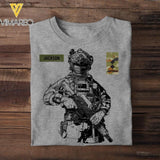 Personalized Australian Soldier/Veterans Tshirt Printed 22JUL-HQ15