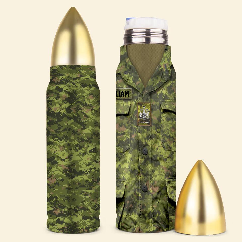 Personalized Canadian Veteran/ Solider Bullet Tumbler QTVQ2006