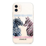 Personalized Heart Of A Wolf Soul Of A Dragon Silicon Phonecase NQHC2006