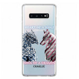 Personalized Heart Of A Wolf Soul Of A Dragon Silicon Phonecase NQHC2006