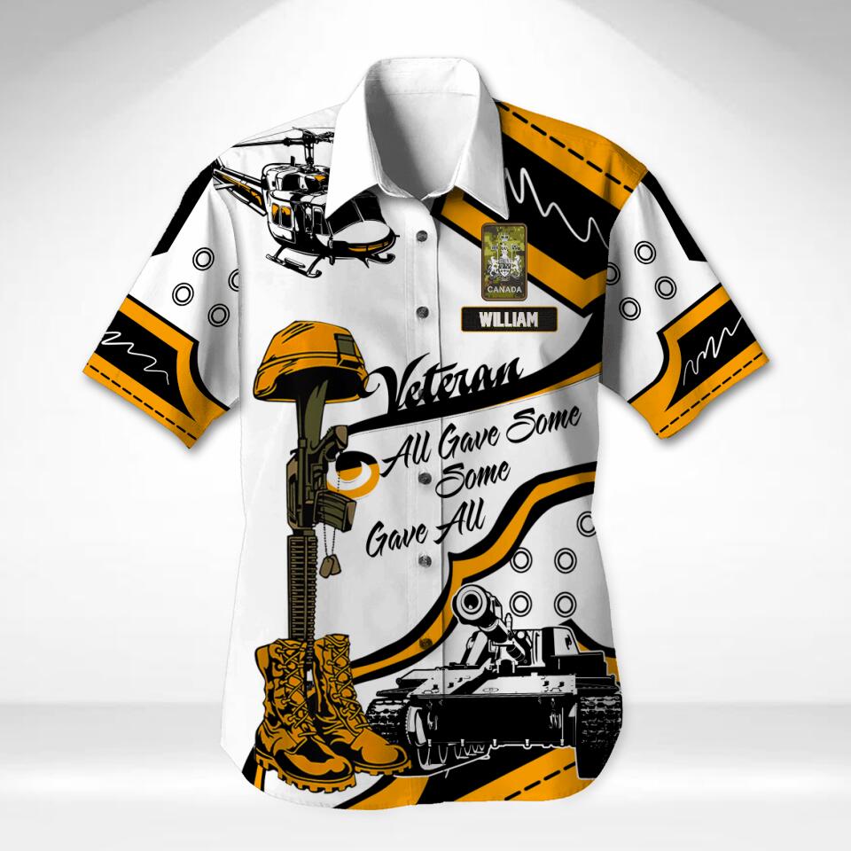 Personalized Canadian Veterans Hawaii Shirt Printed 22JUL-HQ20
