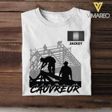 Personalized French Roofer Tshirt Printed 22JUL-HC20